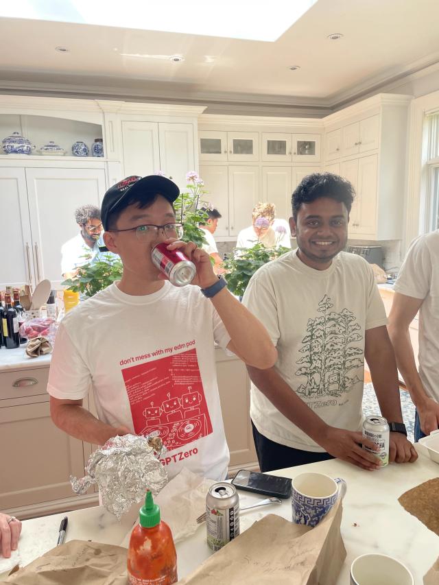 GPTZero team at an offsite