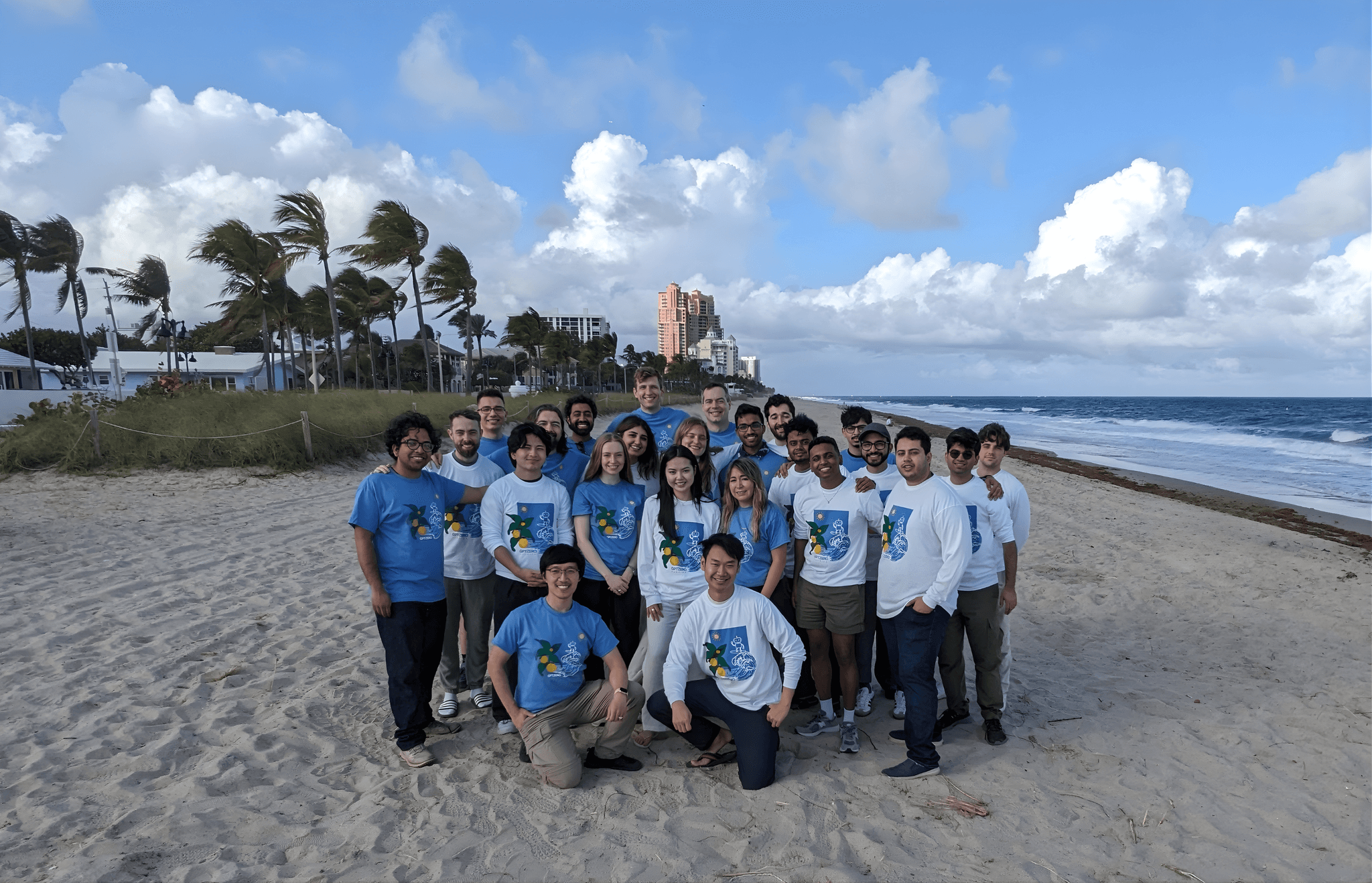 GPTZero team at an offsite in Ft Lauderdale